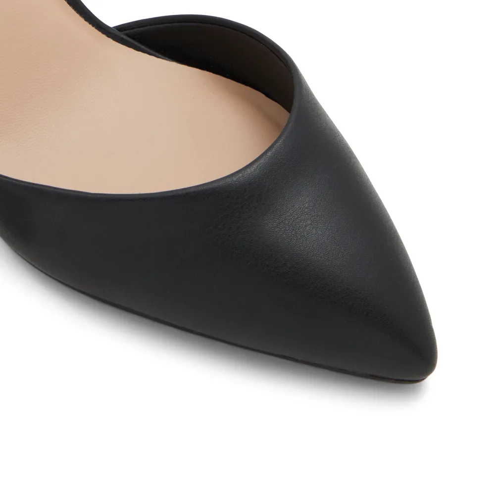 Daliaa Black Synthetic Smooth Women's Pumps