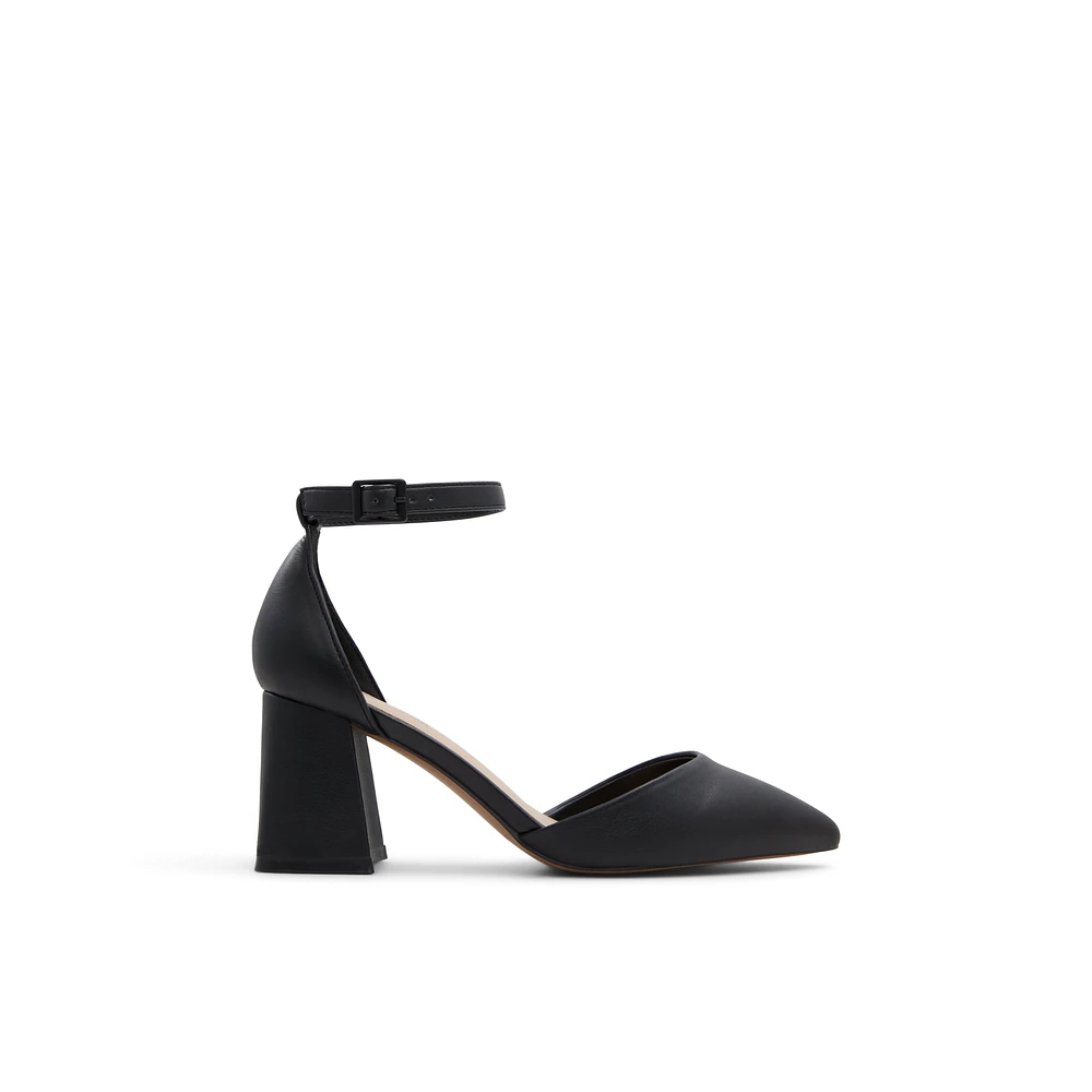 Daliaa Black Synthetic Smooth Women's Pumps