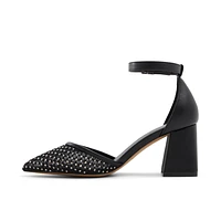 Daliaa Noir Toile Filet Femmes Talons chatons | Boutique Spring Canada