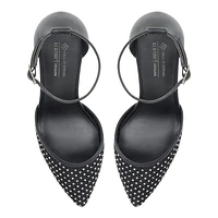Daliaa Noir Toile Filet Femmes Talons chatons | Boutique Spring Canada