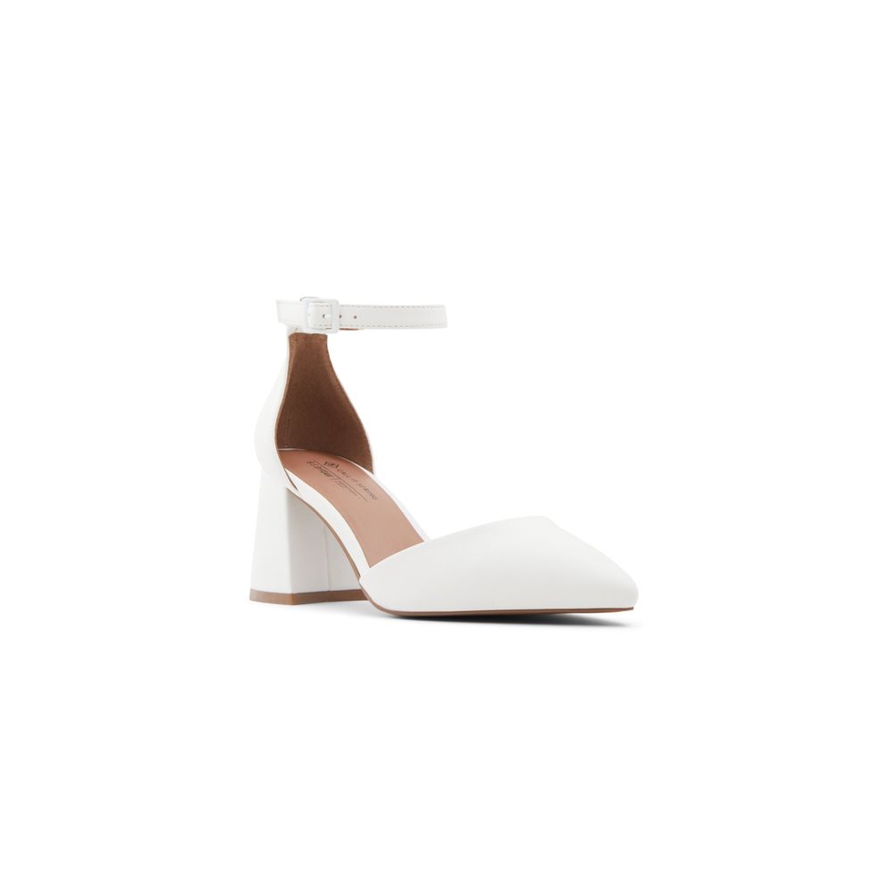 Daliaa White Women's Block Heels