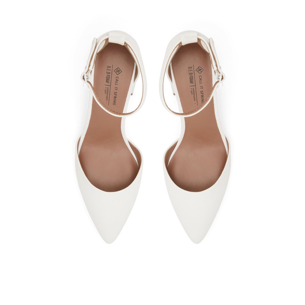 Daliaa White Women's Block Heels