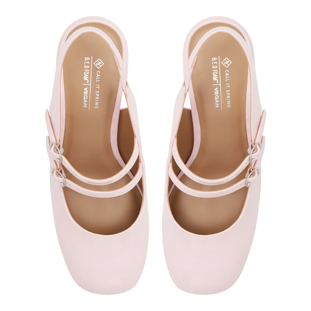 Dollfacee Light Pink Women's Low-mid Heels