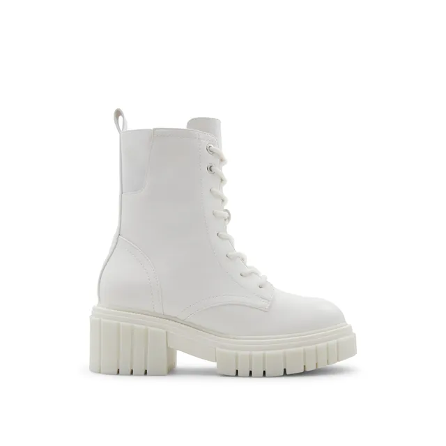 Drivenn White Women's Lace-up Boots | Call It Spring Canada