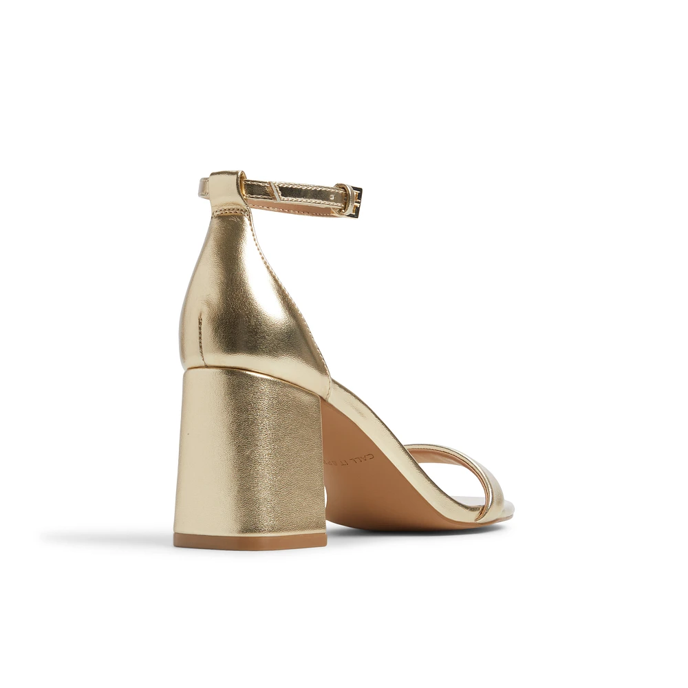 Elianaa Gold Women's Block Heels