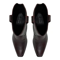 Emmiemay Bordo Femmes Bottes Western | Boutique Spring Canada