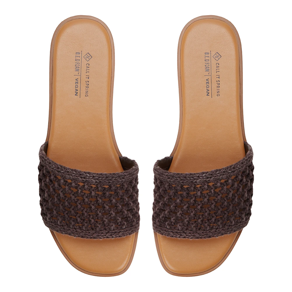 Fernn Marron Foncé Femmes Claquettes | Boutique Spring Canada