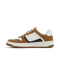 Freshh_h Brown Multi Synthetic Mixed Material Men's Retro Sneakers