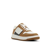 Freshh_h Brown Multi Synthetic Mixed Material Men's Retro Sneakers