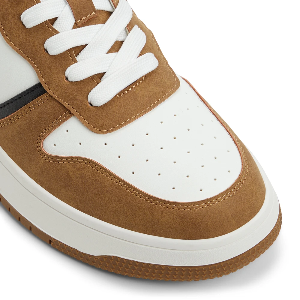 Freshh_h Brown Multi Synthetic Mixed Material Men's Retro Sneakers