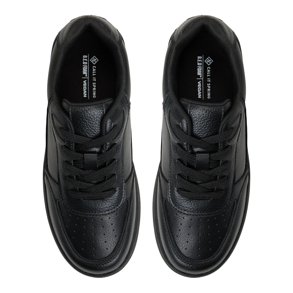 Freshy Black Women's Lace Up Sneakers