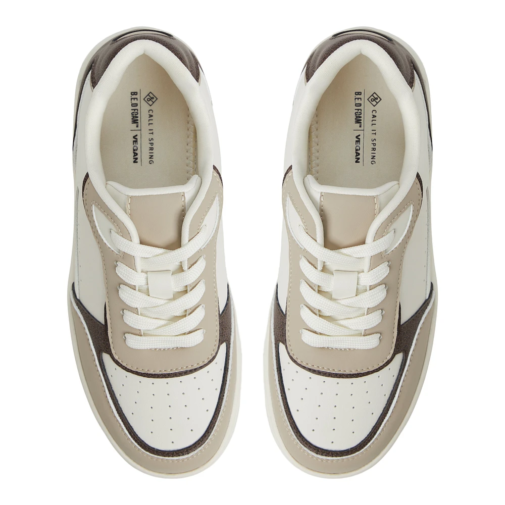 Freshy Brown Overflow Women's White Sneakers