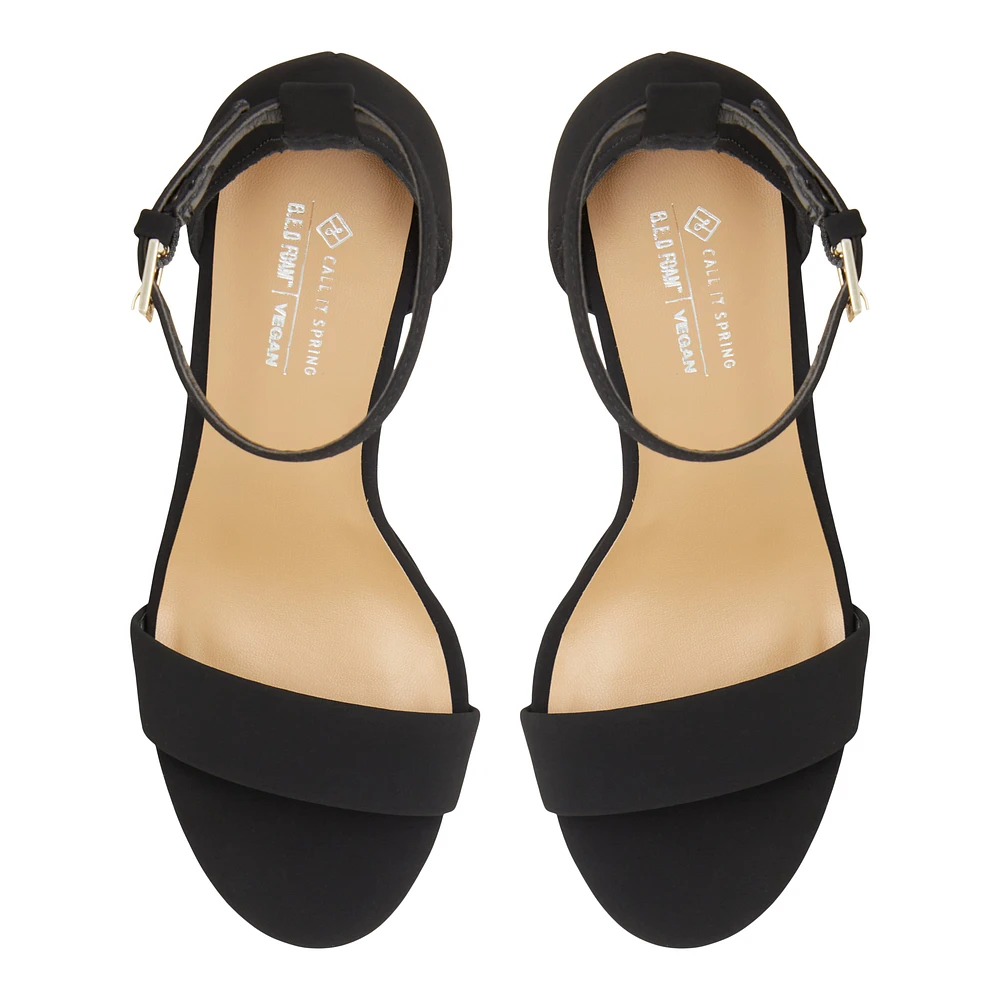 Gemmma Noir Femmes Talons plateforme | Boutique Spring Canada