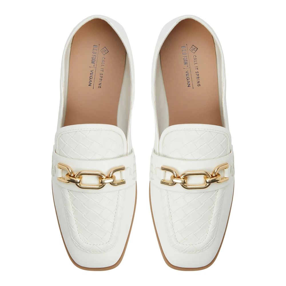 Graceyy White Women's Loafers