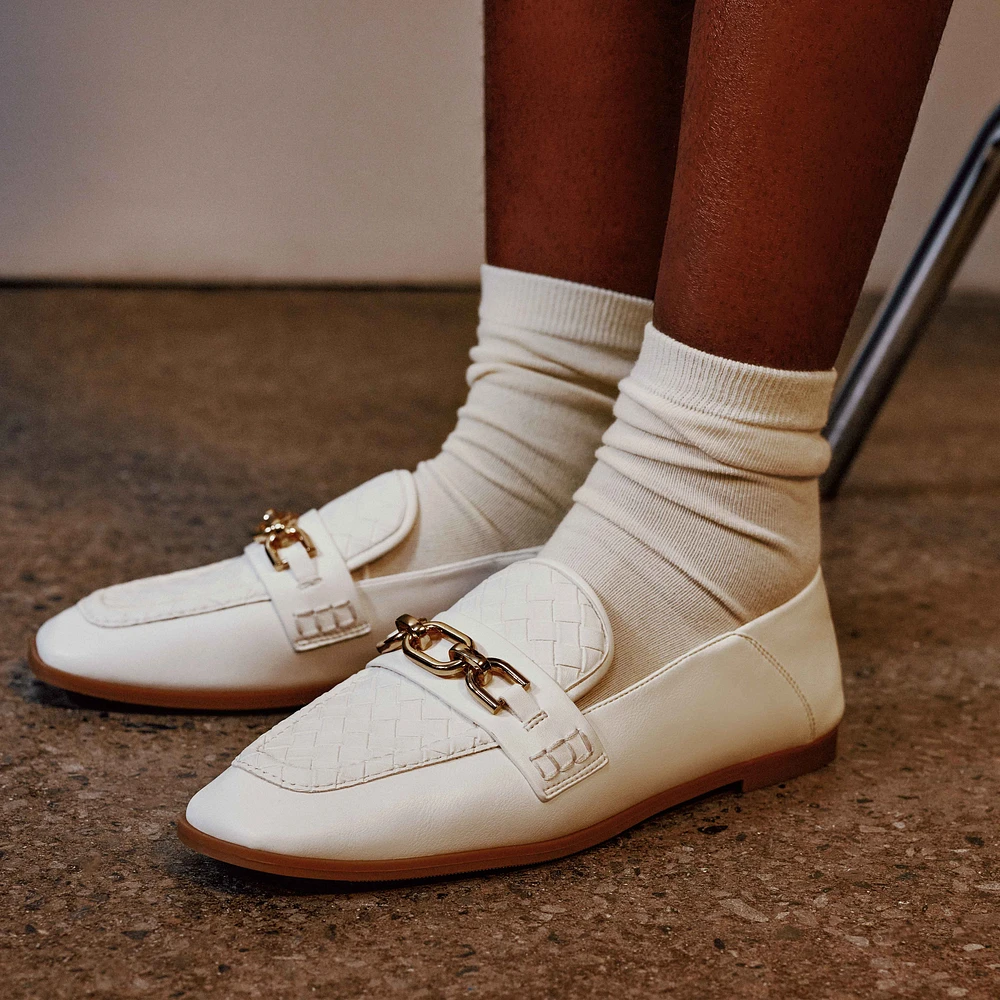 Graceyy White Women's Loafers