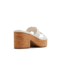 Halerria Blanc Femmes Talons plateforme | Boutique Spring Canada