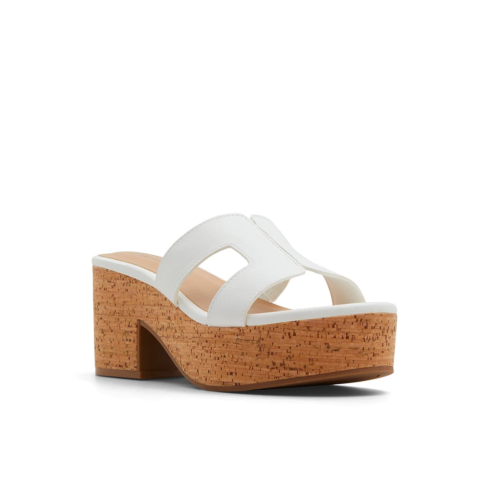 Halerria Blanc Femmes Talons plateforme | Boutique Spring Canada