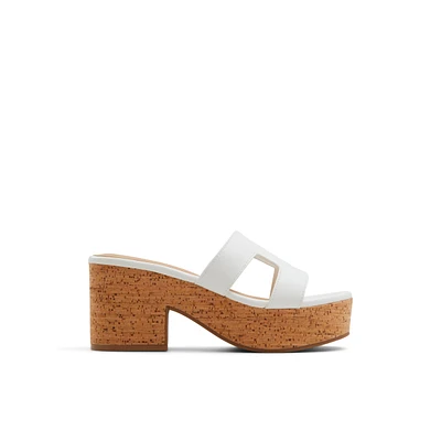 Halerria Blanc Femmes Talons plateforme | Boutique Spring Canada