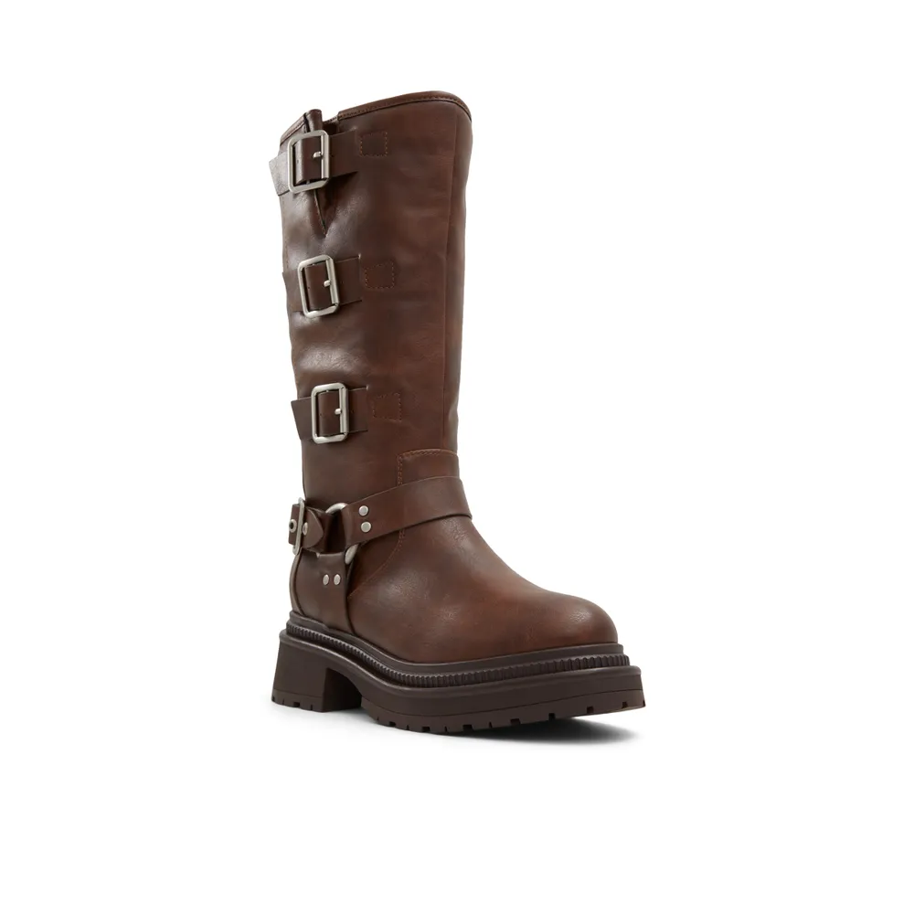 Harleyy Mid heel tall boots - Lug sole