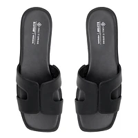 Haylee Noir Femmes Claquettes | Boutique Spring Canada