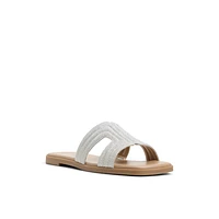 Haylee Light Silver Women's Flat Sandals