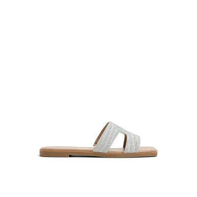 Haylee Light Silver Women's Flat Sandals