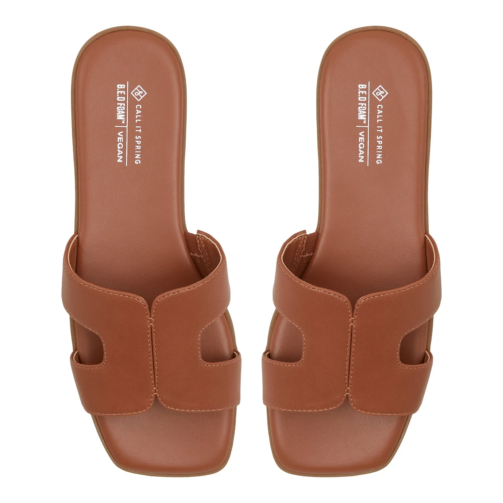 Haylee Cognac Femmes Claquettes | Boutique Spring Canada