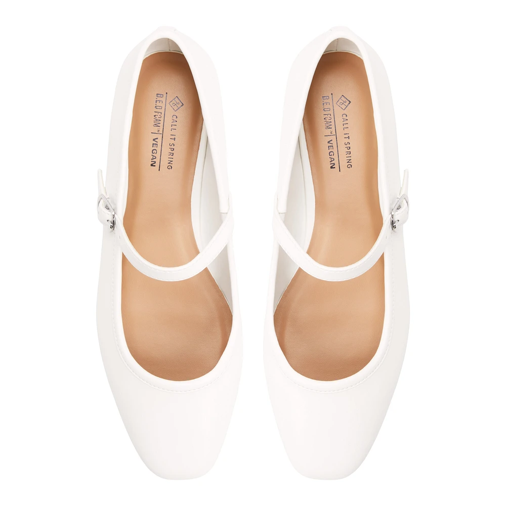 Janeyy Blanc Femmes Ballerines | Boutique Spring Canada
