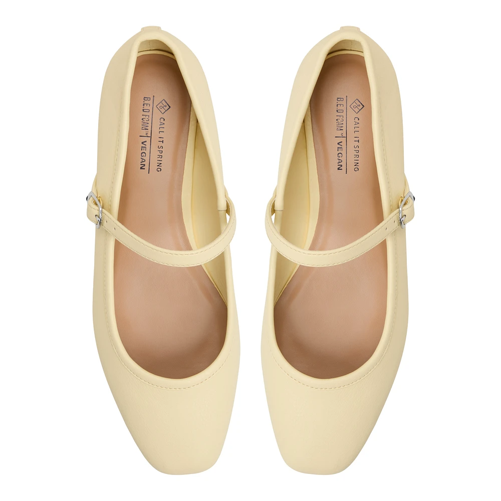 Janeyy Light Yellow Women's  Mary Janes