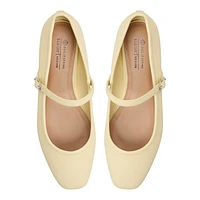 Janeyy Light Yellow Women's  Mary Janes