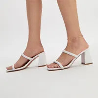 Kaiaa Blanc Femmes Mules a talons | Boutique Spring Canada