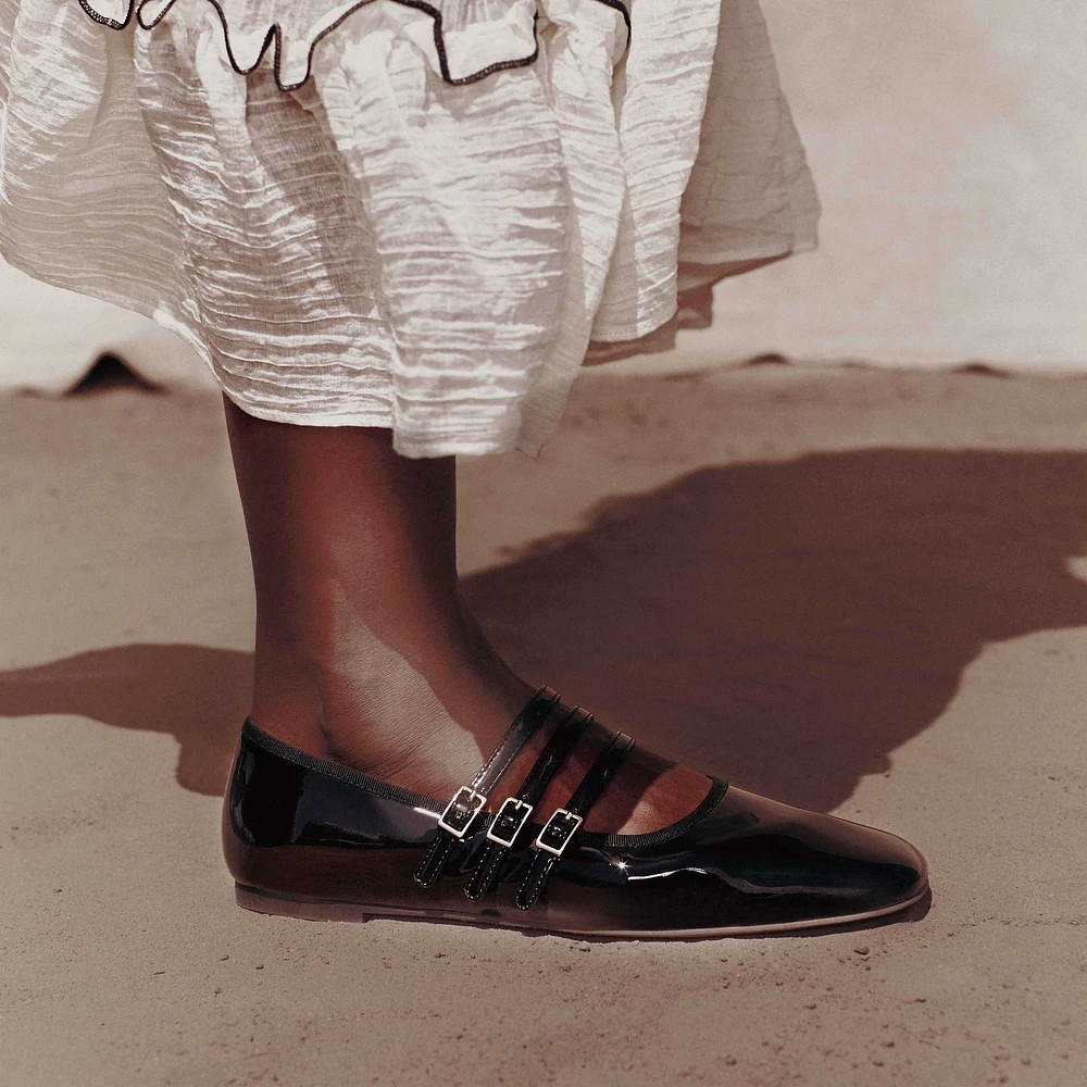 Kamelie Autre Noir Femmes Ballerines | Boutique Spring Canada
