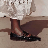 Kamelie Autre Noir Femmes Ballerines | Boutique Spring Canada