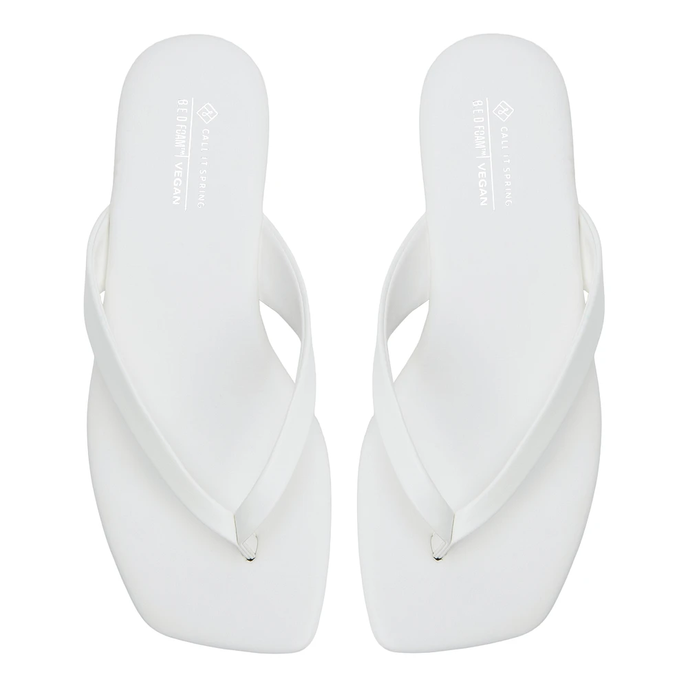 Kayce White Women's Flat Sandals