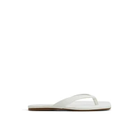 Kayce White Women's Flat Sandals