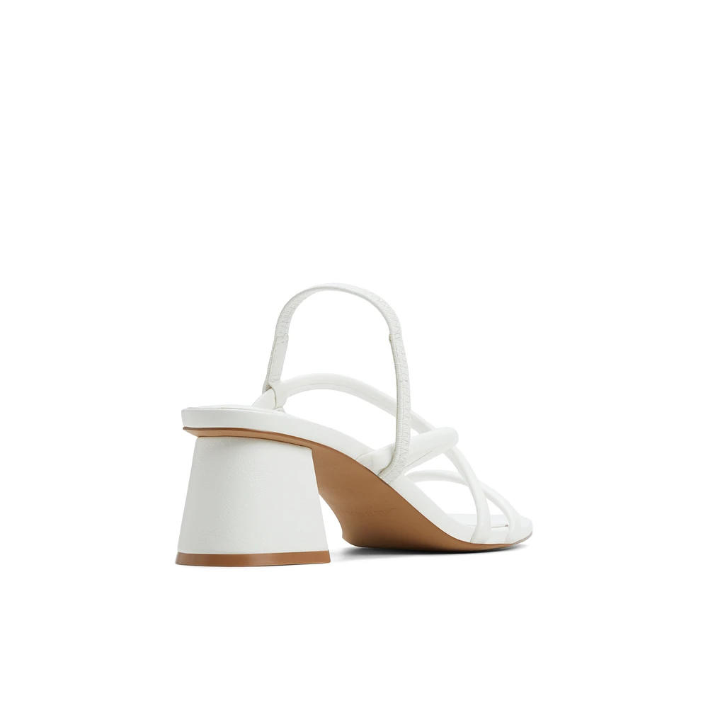 Kiira White Women's Low-mid Heels