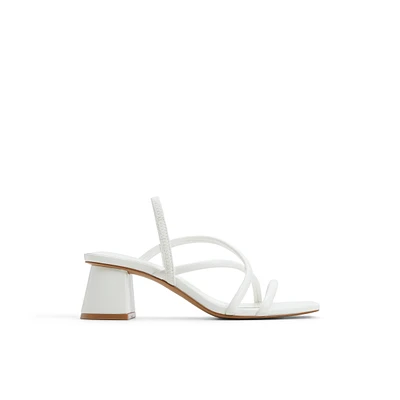 Kiira White Women's Low-mid Heels