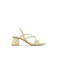 Kiira Light Yellow Women's Low-mid Heels