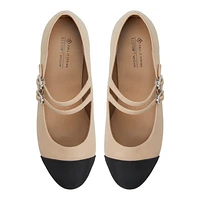 Libbi Medium Beige Women's Ballerinas