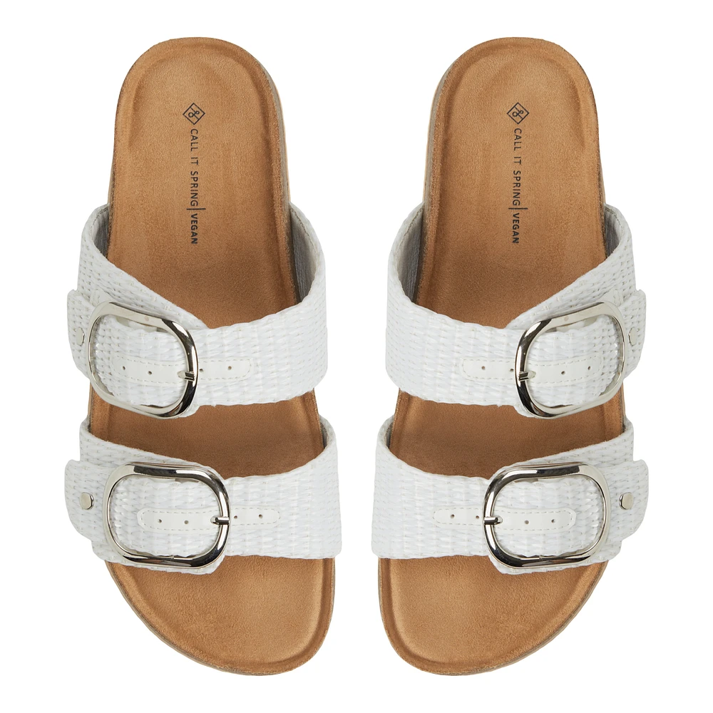 Mahina Blanc Femmes Claquettes | Boutique Spring Canada