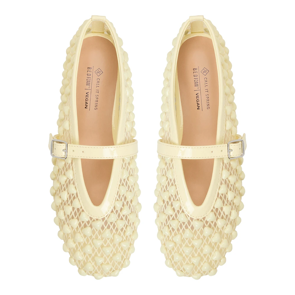 Maiya Light Yellow Women's Ballerinas