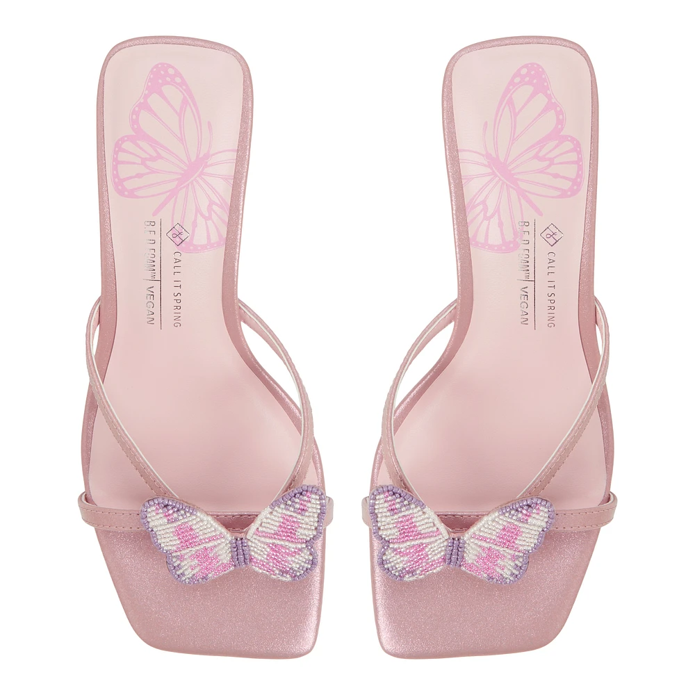 Mariposaa Rose Clair Femmes Chaussures sacs avec ornements | Boutique Spring Canada