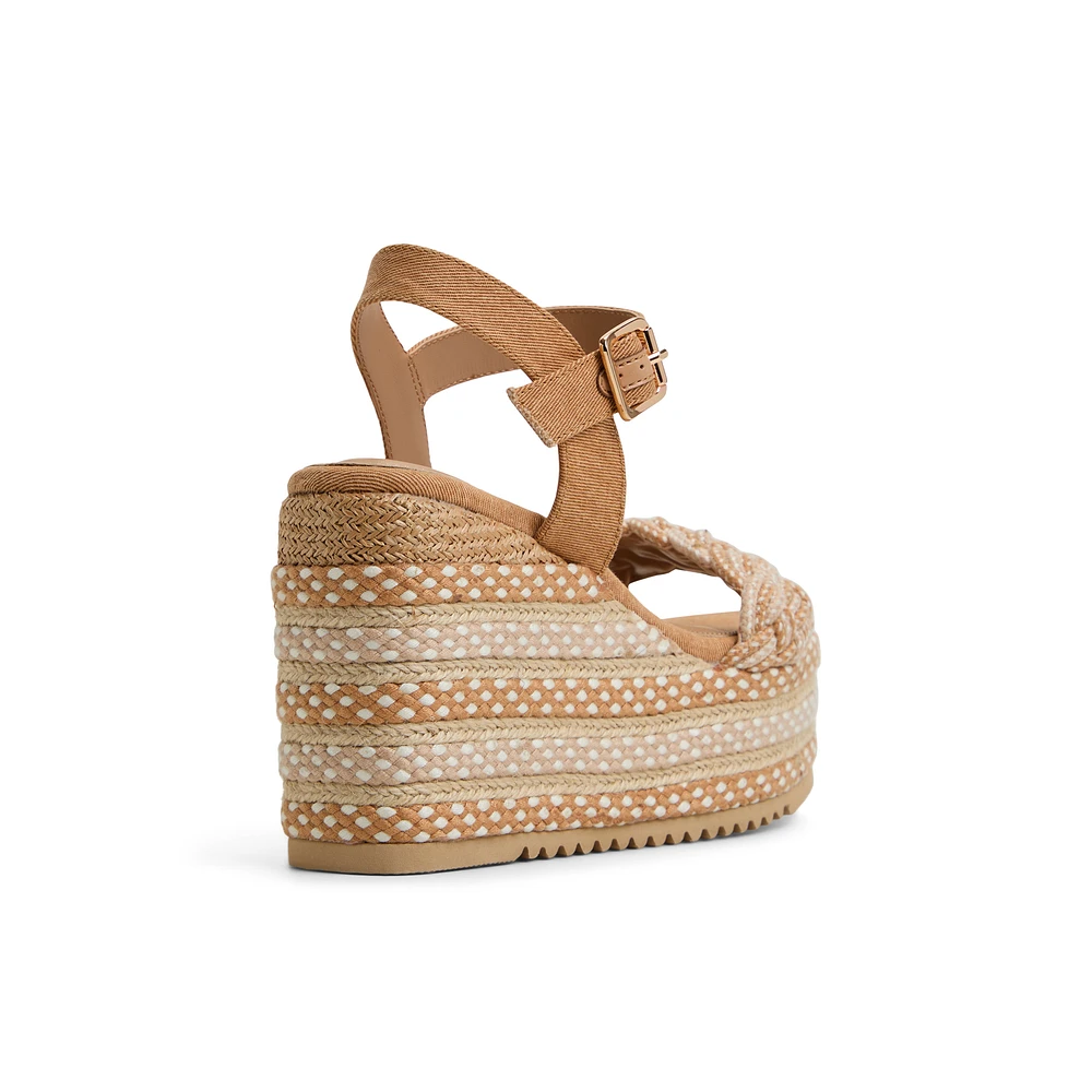 Moaana Beige Foncé Femmes Talons compenses | Boutique Spring Canada