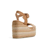 Moaana Beige Foncé Femmes Talons compenses | Boutique Spring Canada