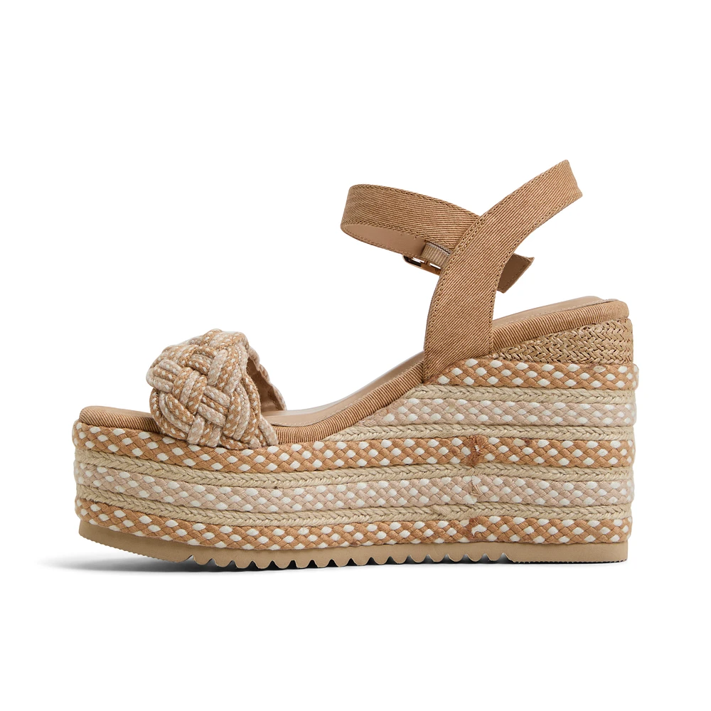 Moaana Beige Foncé Femmes Talons compenses | Boutique Spring Canada