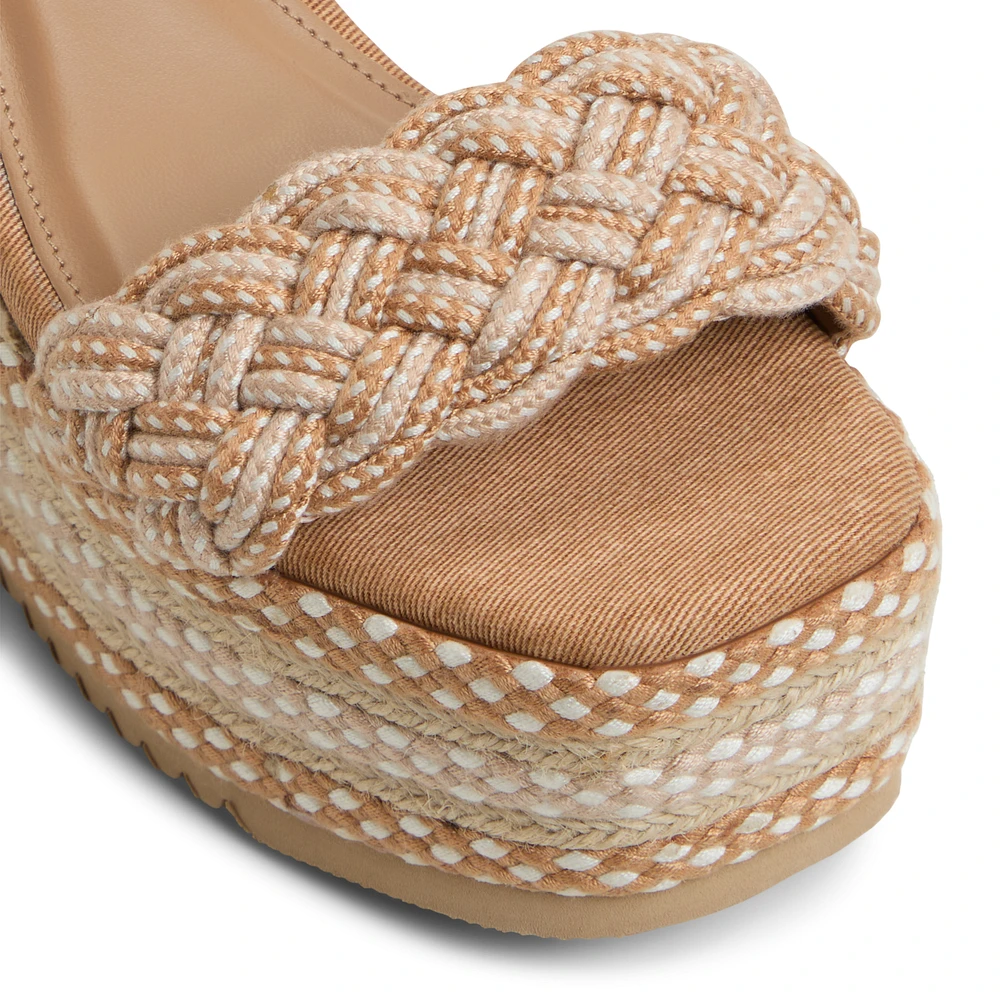 Moaana Beige Foncé Femmes Talons compenses | Boutique Spring Canada