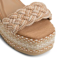 Moaana Beige Foncé Femmes Talons compenses | Boutique Spring Canada