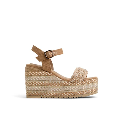 Moaana Beige Foncé Femmes Talons compenses | Boutique Spring Canada
