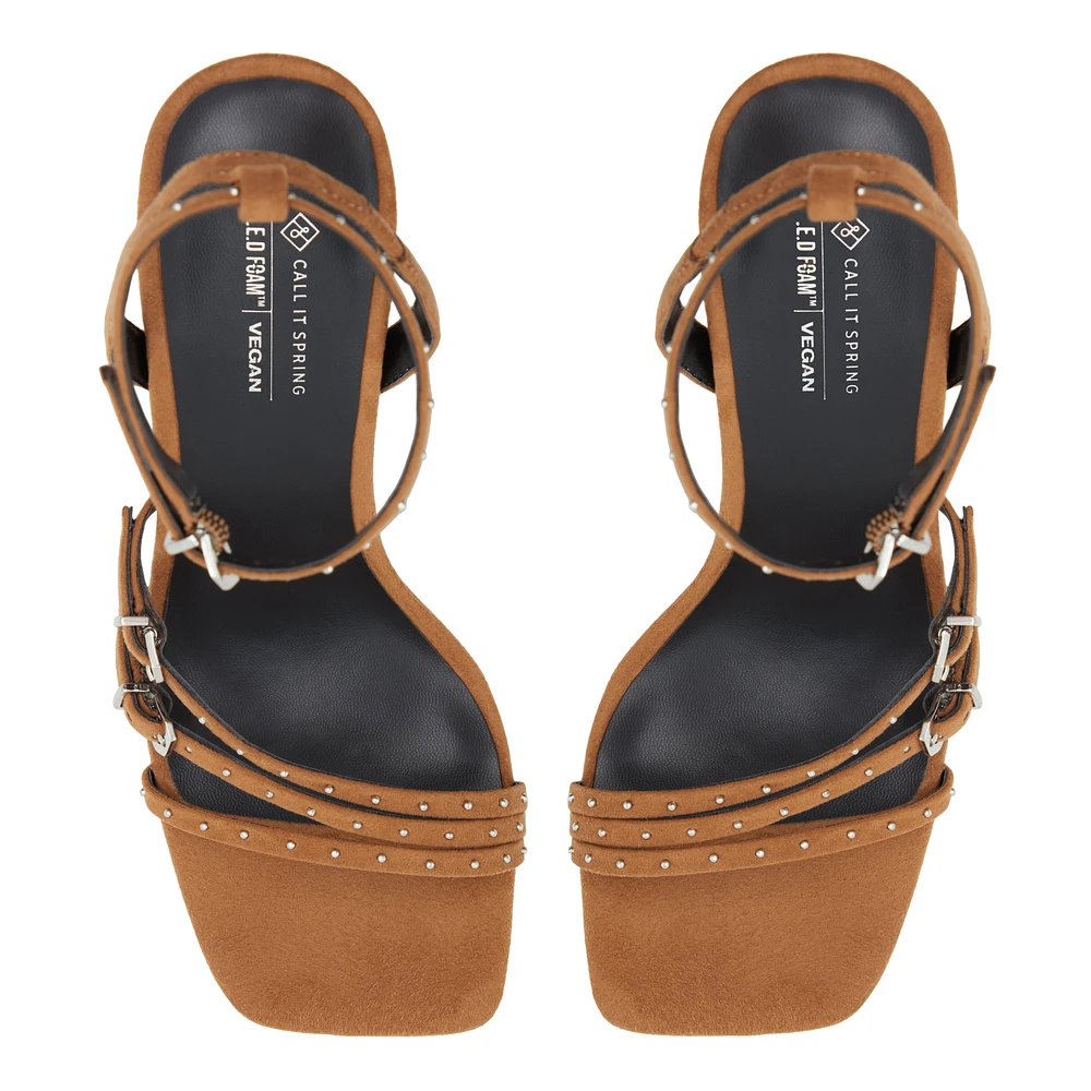 Moxiee Beige Foncé Femmes Sandales a lanieres | Boutique Spring Canada