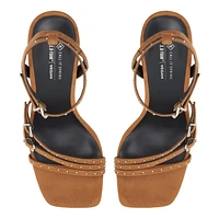 Moxiee Beige Foncé Femmes Sandales a lanieres | Boutique Spring Canada